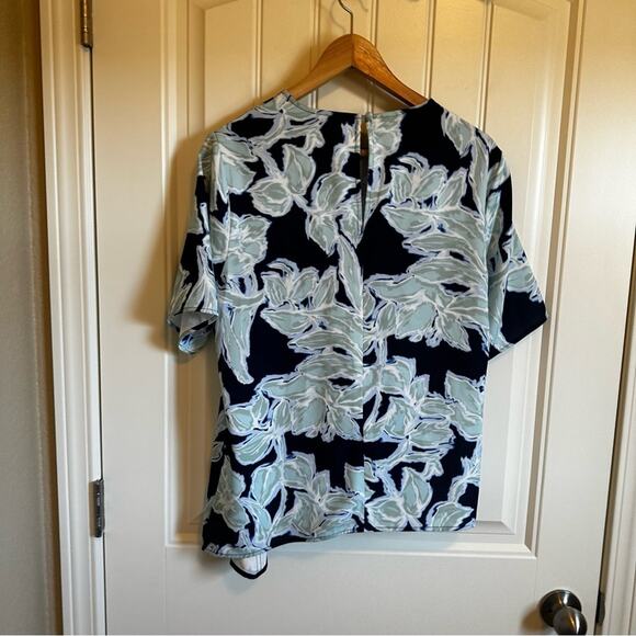 Natori women’s blouse medium blue white - Picture 5 of 7